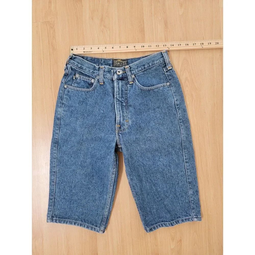Vintage Esprit Jeans Denim Bermuda Shorts Teen 15 Women’s XS S High Rise 90s